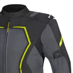 BELA ARTREX AIR 2.0 GIACCA DI MOTO NERO GRIGIO GIALLO FLUO