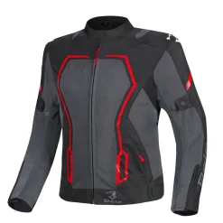 BELA ARTREX AIR 2.0 GIACCA DI MOTO NERO GRIGIO ROSSO