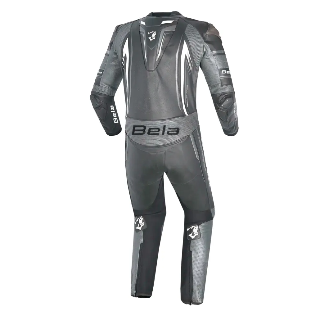 Bela Beast Motorcycle Suit Black/White/Dark Grey One-Piece Suit (1 Piece)