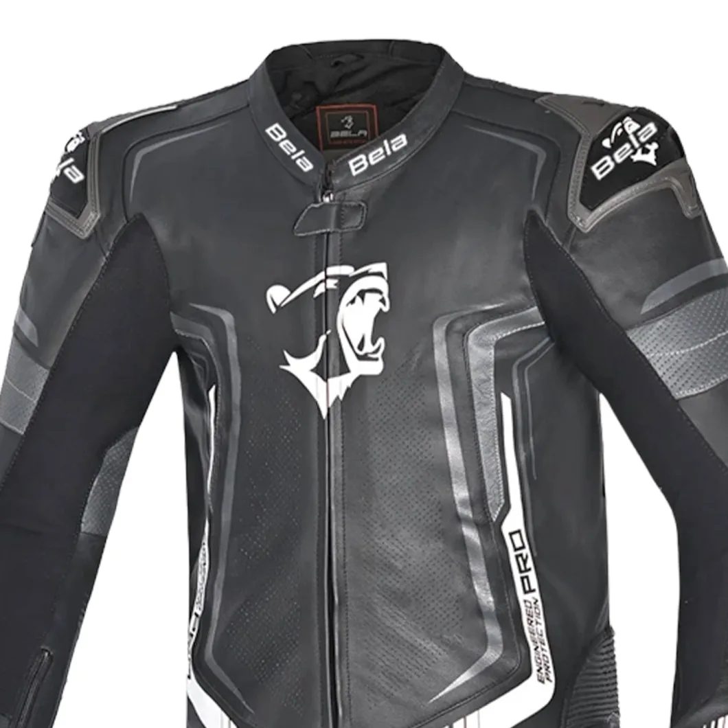 Bela Beast Motorcycle Suit Black/White/Dark Grey One-Piece Suit (1 Piece)