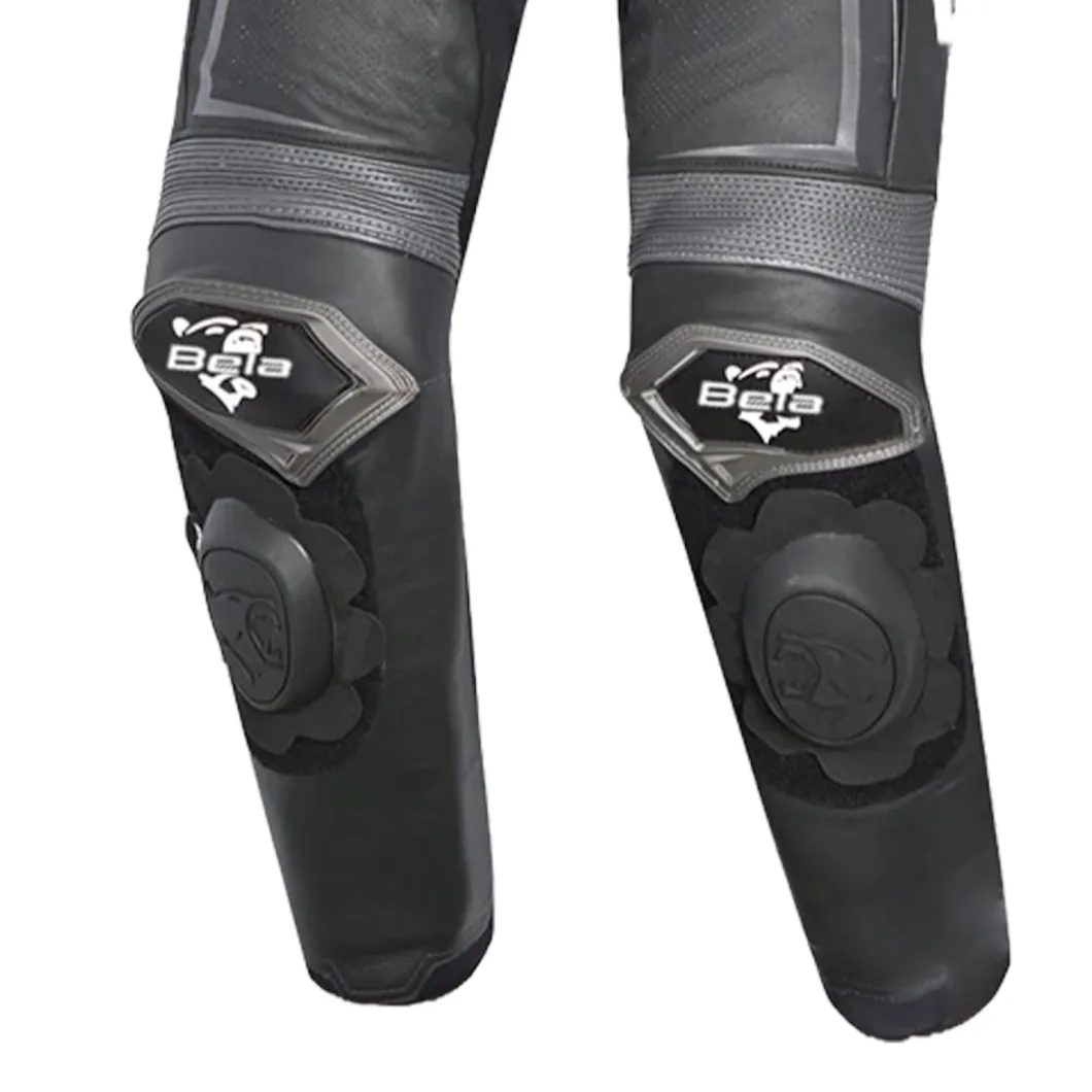 Bela Beast Motorcycle Suit Black/White/Dark Grey One-Piece Suit (1 Piece)