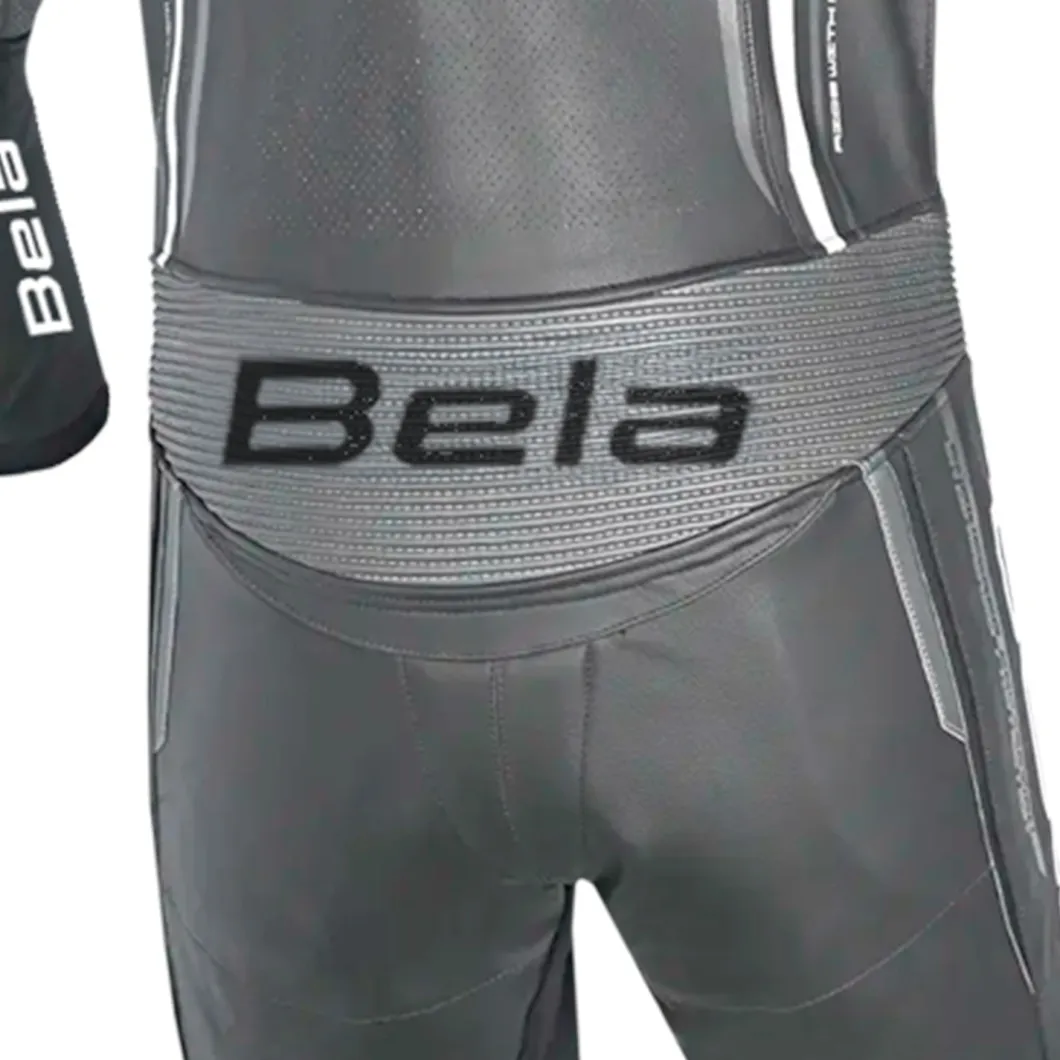Bela Beast Motorcycle Suit Black/White/Dark Grey One-Piece Suit (1 Piece)