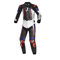 BELA BEAST 2 PC TUTA DI MOTO NERO BIANCO BLU ROSSO