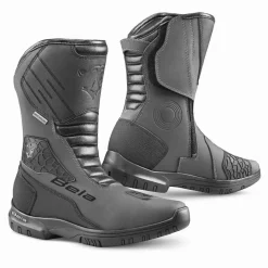BELA Black Grey Leather Gladiator Boots