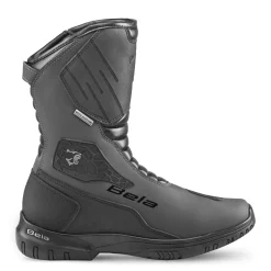 BELA Black Grey Leather Gladiator Boots