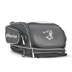 BELA - BLACK MULTIFUNCTIONAL LEATHER/FABRIC BACKPACK