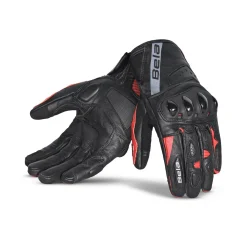 Bela Blast Men's Summer Leather Gloves Black/Red