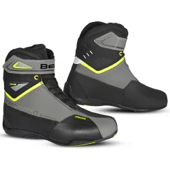 BELA BLAZE MAN BLACK YELLOW FLOUR LEATHER MOTORCYCLE BOOTS
