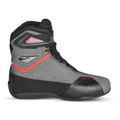 BELA BLAZE MAN LEATHER MOTORCYCLE BOOTS BLACK GREY RED