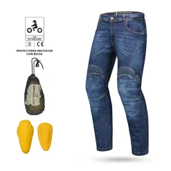 Bela Boston Motorcycle Jeans for Men Blue