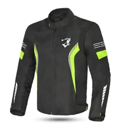 Bela Bradley Motorcycle Jacket Black/Fluorescent Yellow