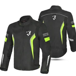 Bela Bradley Motorcycle Jacket Black/Fluorescent Yellow