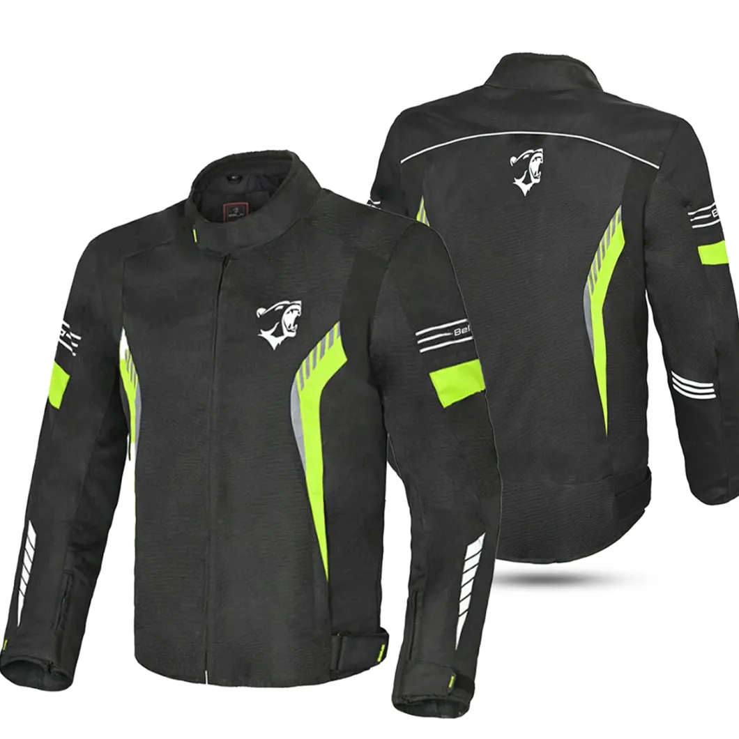 Bela Bradley Motorcycle Jacket Black/Fluorescent Yellow