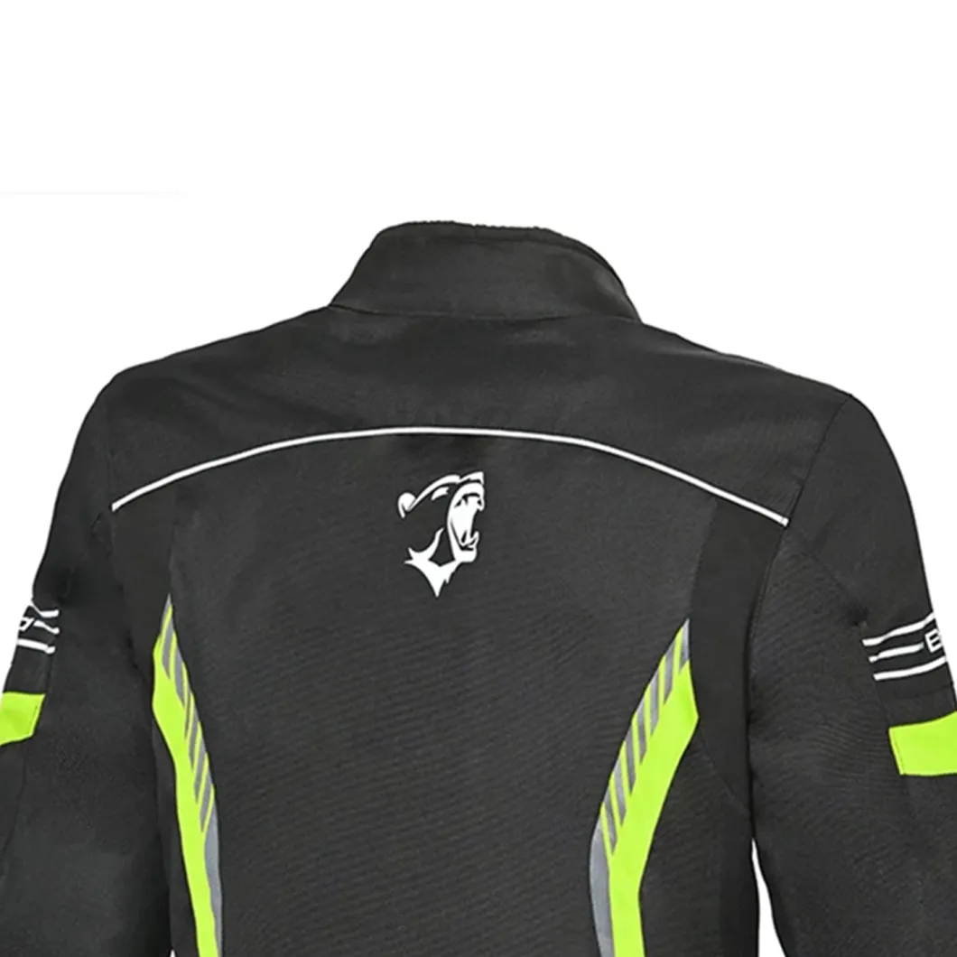 Bela Bradley Motorcycle Jacket Black/Fluorescent Yellow