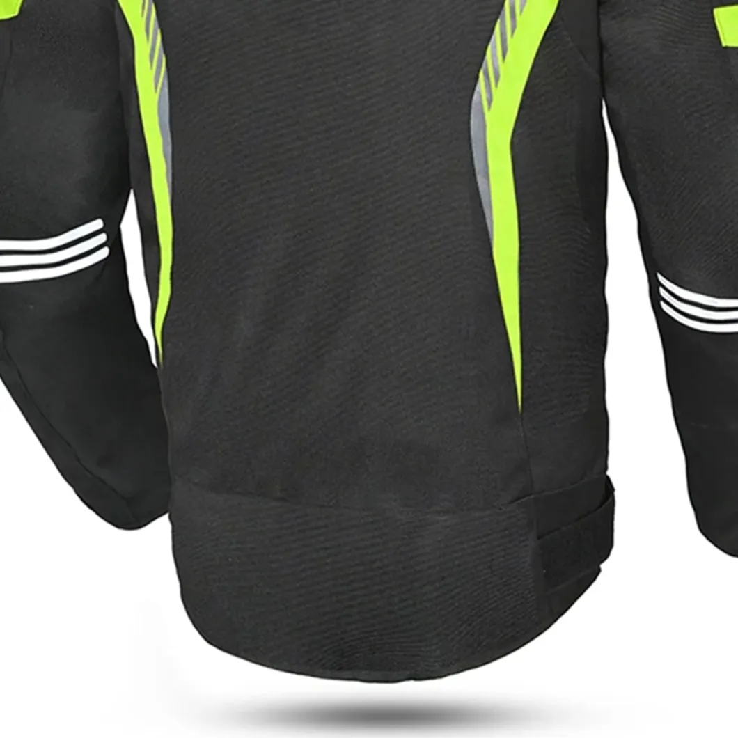 Bela Bradley Motorcycle Jacket Black/Fluorescent Yellow