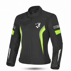 BELA BRADLEY WOMEN'S MOTORCYCLE JACKET BLACK FLUORESCENT YELLOW