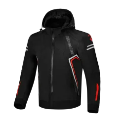 Bela Breeze Men's Softshell Jacket Removable Hood Black/Red