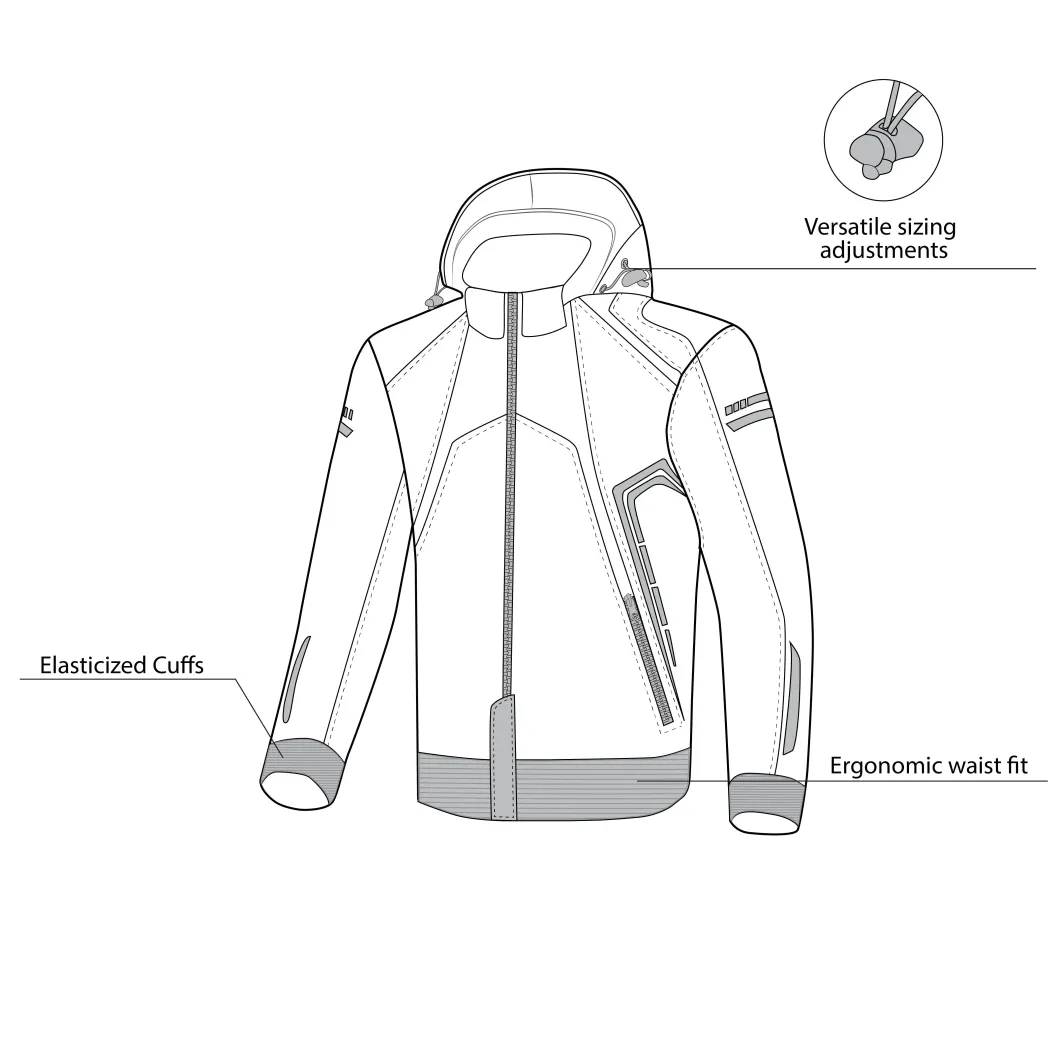 Bela Breeze Men's Softshell Jacket Removable Hood Black/Red
