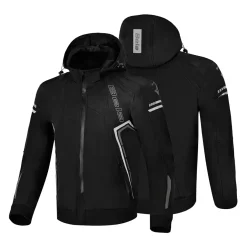 Bela Breeze Men's Softshell Jacket Removable Hood Black/Grey