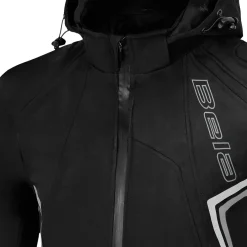 Bela Breeze Men's Softshell Jacket Removable Hood Black/Grey