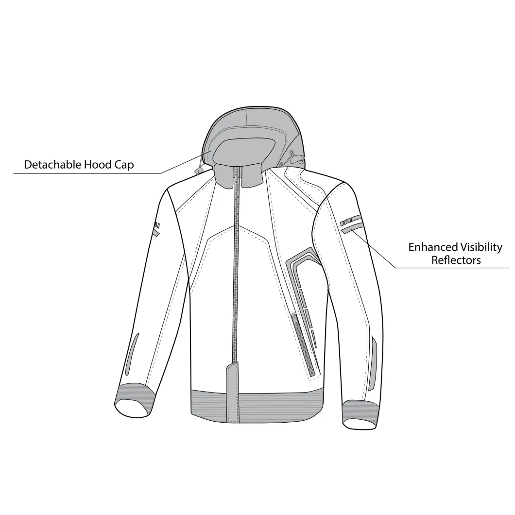 Bela Breeze Men's Softshell Jacket Removable Hood Black/Grey