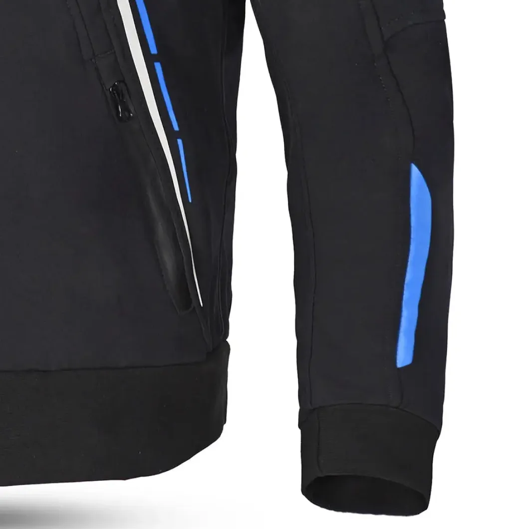 Bela Breeze Men's Softshell Jacket Removable Hood Black/Blue