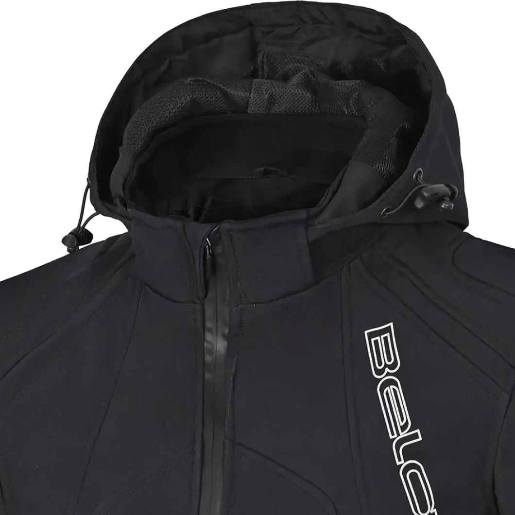 Bela Breeze Men's Softshell Jacket Removable Hood Black/Blue