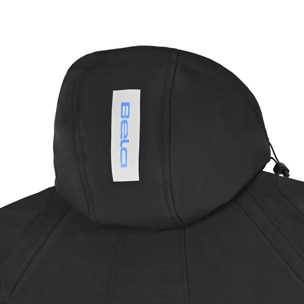 Bela Breeze Men's Softshell Jacket Removable Hood Black/Blue