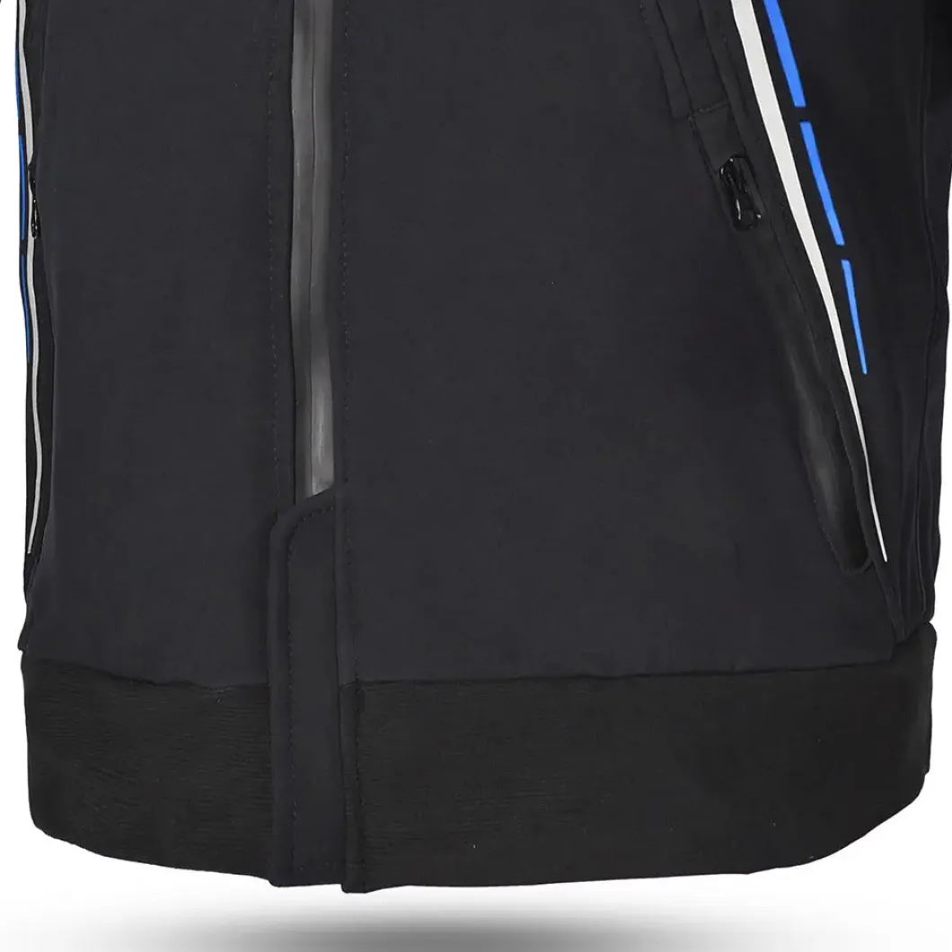 Bela Breeze Men's Softshell Jacket Removable Hood Black/Blue