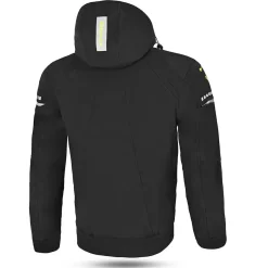 Bela Breeze Men's Softshell Jacket Removable Hood Black/Fluorescent Yellow
