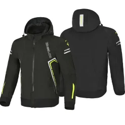 Bela Breeze Men's Softshell Jacket Removable Hood Black/Fluorescent Yellow