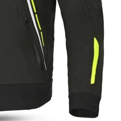 Bela Breeze Men's Softshell Jacket Removable Hood Black/Fluorescent Yellow