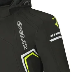 Bela Breeze Men's Softshell Jacket Removable Hood Black/Fluorescent Yellow