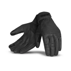Bela Cafe Air Leather Gloves for Men - Black