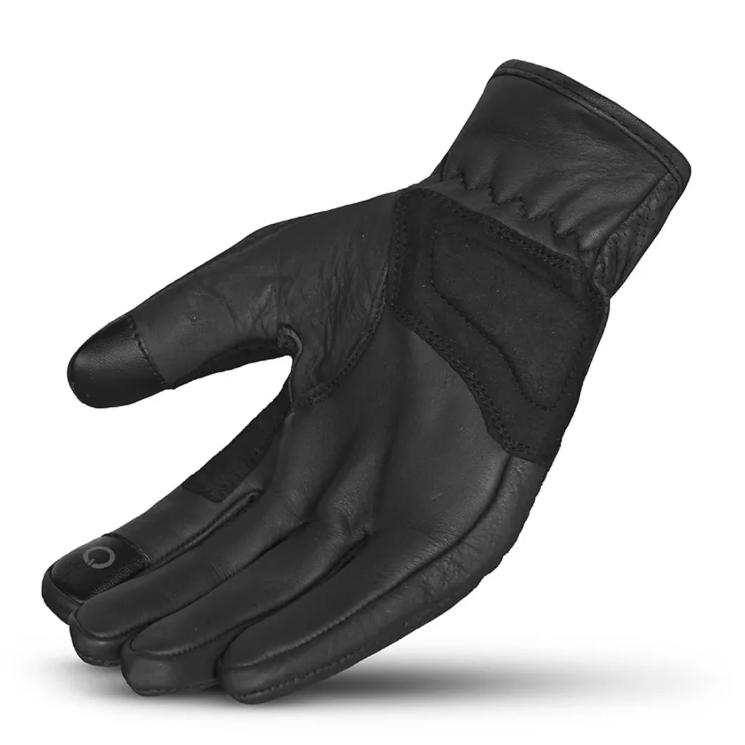 Bela Cafe Air Leather Gloves for Men - Black