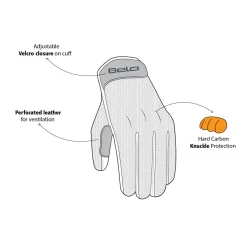 Bela Cafe Air Leather Gloves for Men Brown