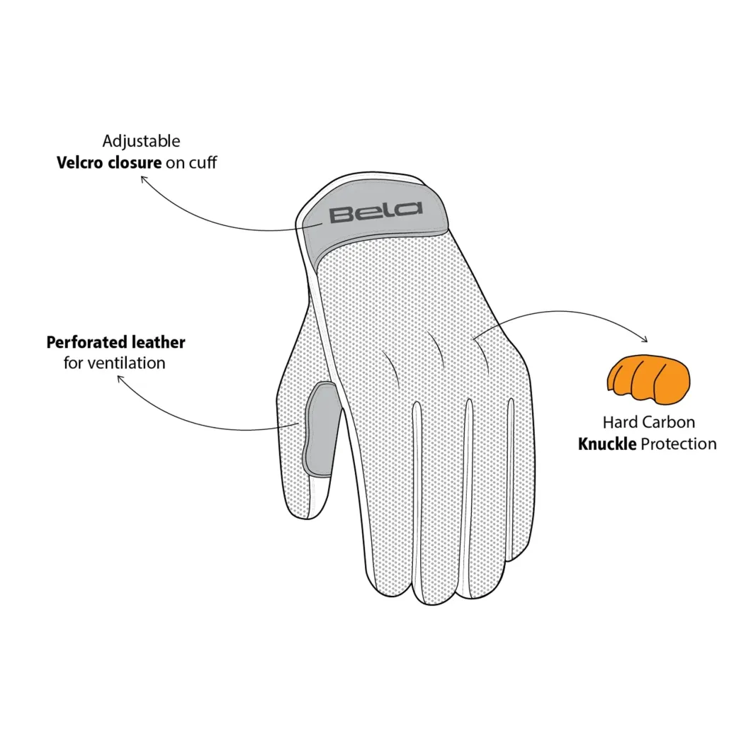 Bela Cafe Air Leather Gloves Women's Brown
