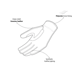 Bela Cafe Air Leather Gloves Women's Brown