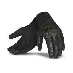 BELA Cirus Camo Summer Fabric Gloves Black/Fluorescent Yellow/Camo