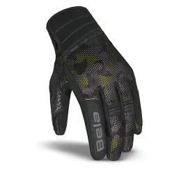 BELA Cirus Camo Summer Fabric Gloves Black/Fluorescent Yellow/Camo