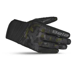 BELA Cirus Camo Summer Fabric Gloves Black/Fluorescent Yellow/Camo