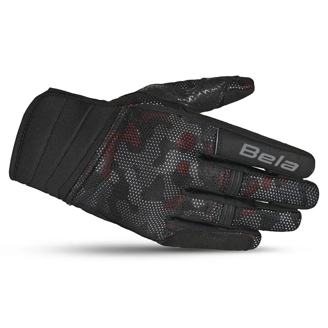 BELA Cirus Camo Summer Fabric Gloves Black/Red/Camo