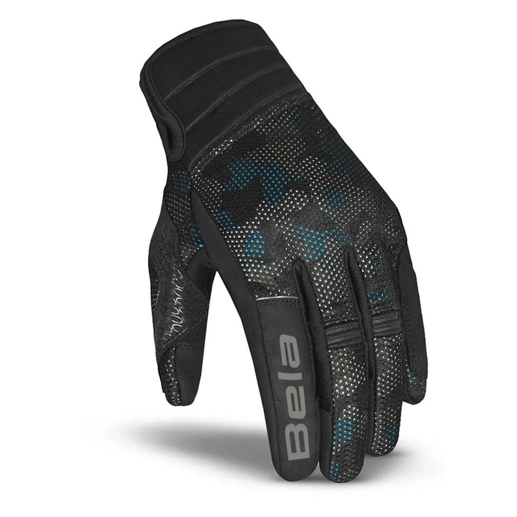 BELA Cirus Camo Summer Textile Gloves Black/Blue/Camo