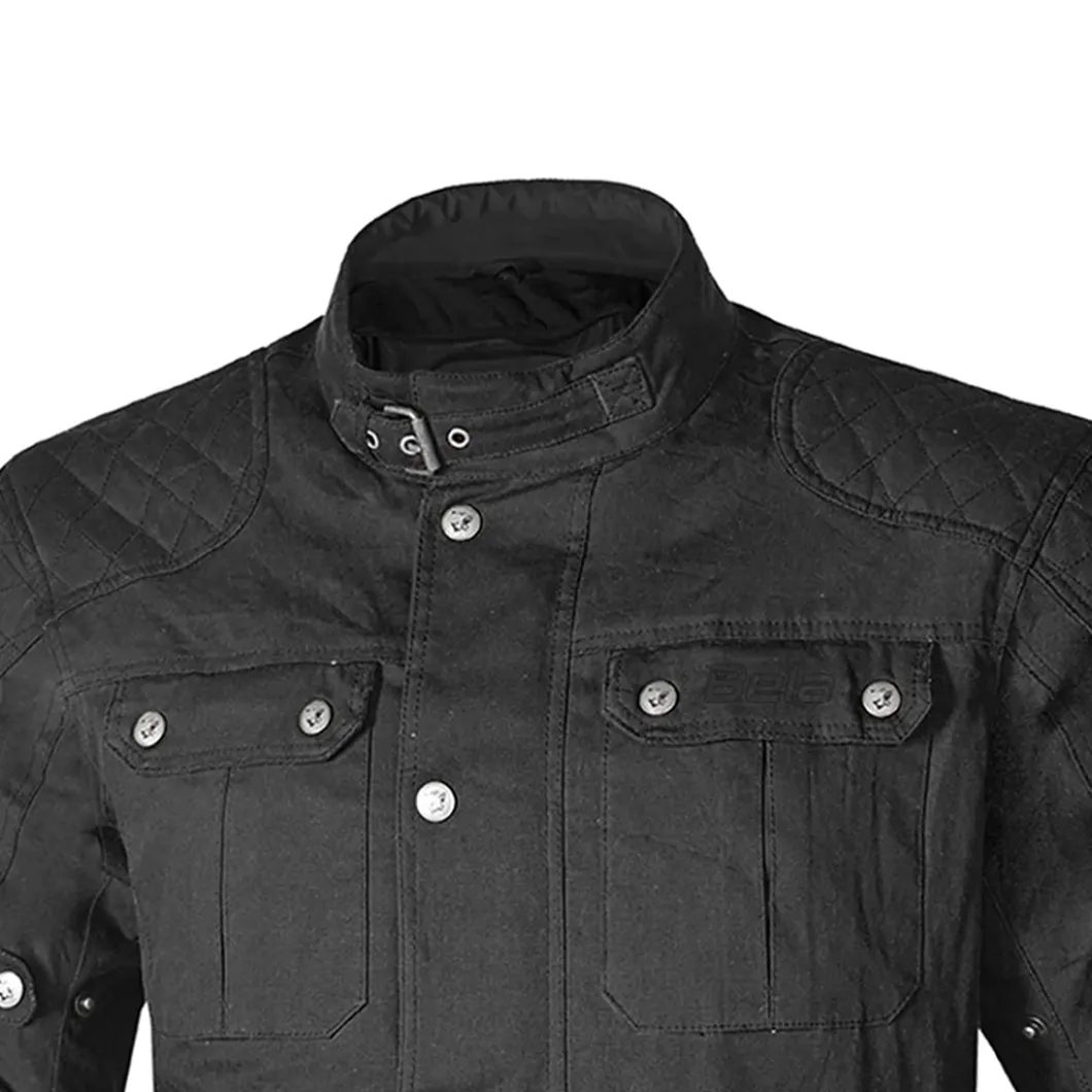 BELA Clutch Wax Motorcycle Jacket Black