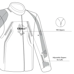 Bela Cordaniel Motorcycle Jacket Black Dark Grey Red