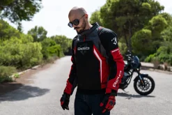 Bela Cordaniel Motorcycle Jacket Black Dark Grey Red