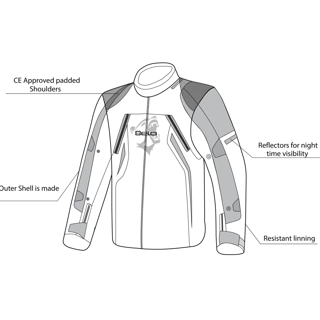 Bela Cordaniel Motorcycle Jacket Black/Dark Grey