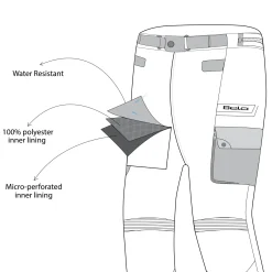 Bela Crossroad Extreme Waterproof Trousers Navy Blue/Brown