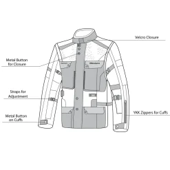 Bela Cross Road Extreme WP Men's Three-Layer Motorcycle Jacket (Removable Sleeves)