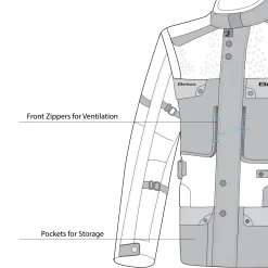 Bela Cross Road Extreme WP Men's Three-Layer Motorcycle Jacket (Removable Sleeves)